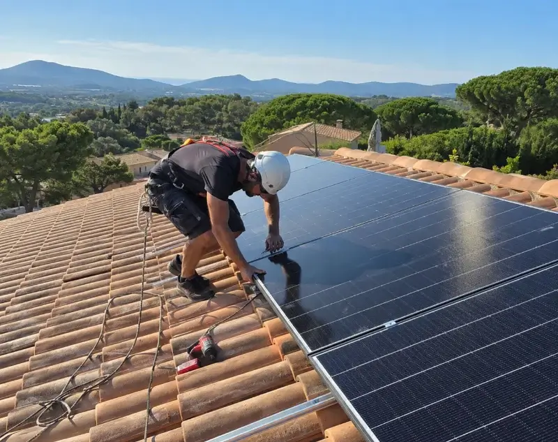 Installateur panneaux solaires Gonfaron — pose photovoltaïque sur toiture